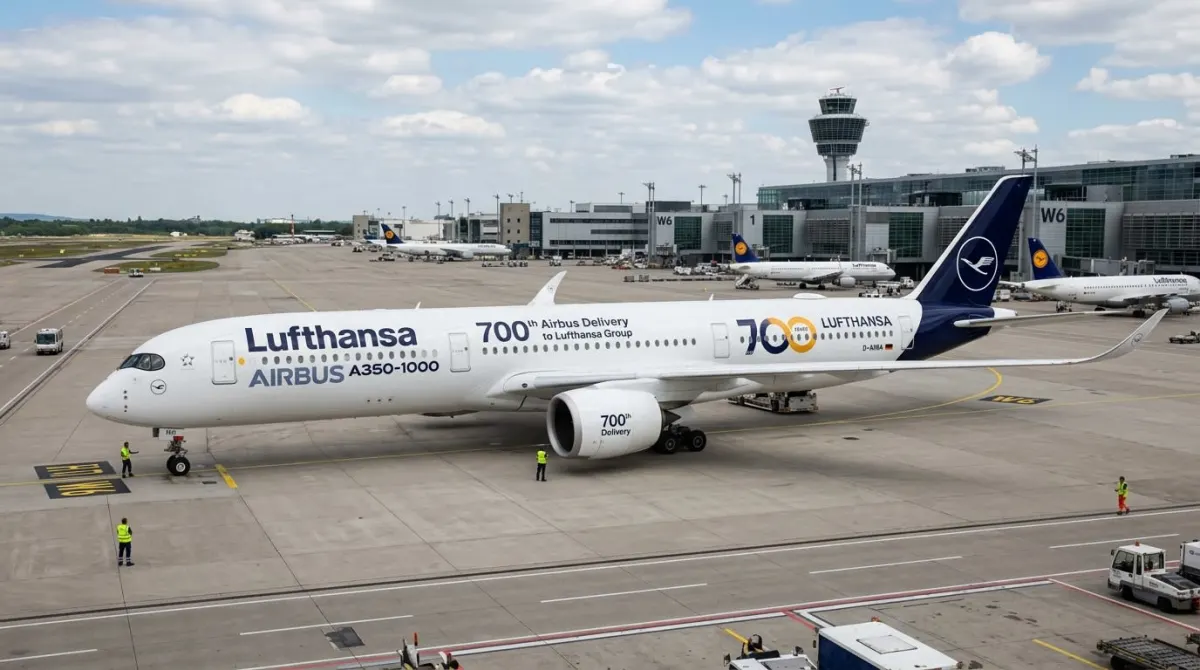 Lufthansa Unveils First A350-1000 in Centenary Livery