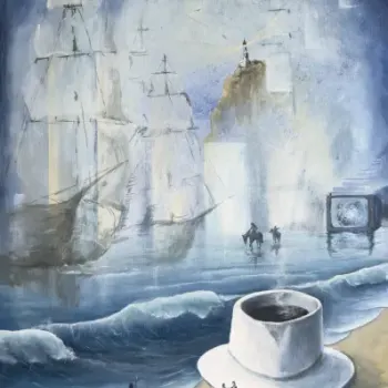 ein Frühstückstraum aus einem Kaffeetassenhut
