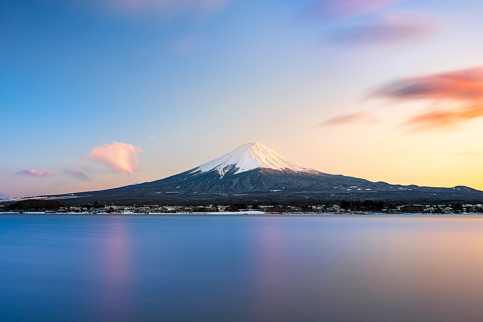 Mount Fuji, Japan — an active stratovolcano of the Pacific Ring of Fire, the belt with the world's most numerous volcanic eruptions