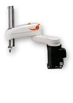 An industrial robotic arm, the kind of automated machine used in modern manufacturing.