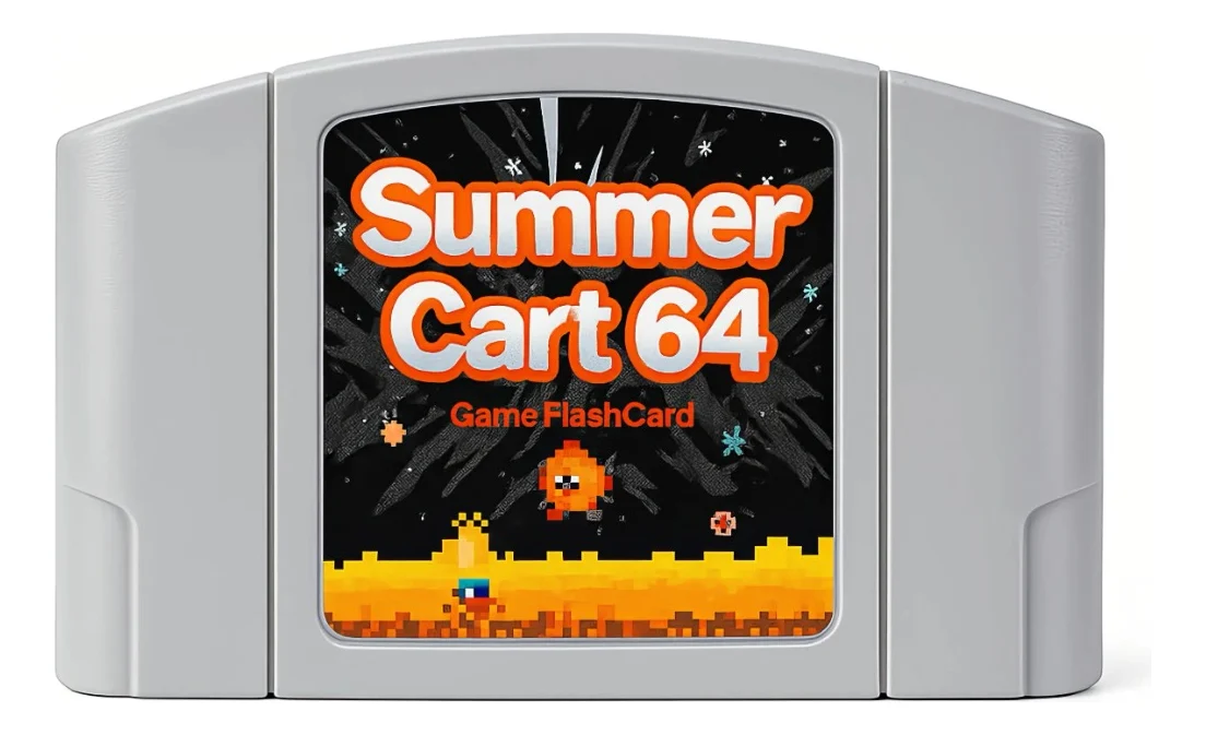 Cartucho multijuegos Summer Cart ED64 N64DD Aio color gris compatible con Nintendo 64 y Nintendo 64DD para cargar ROMs desde tarjeta SD