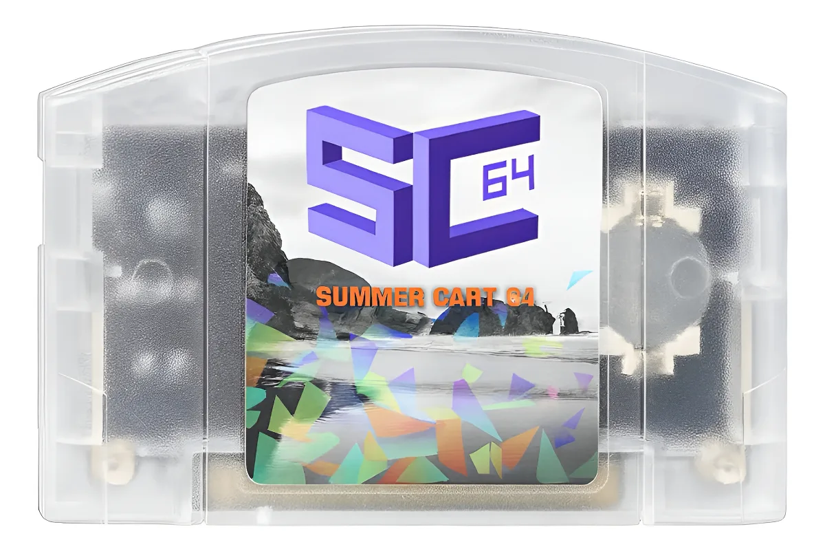 Cartucho Summer Cart Ed64 N64dd Aio Trasparente compatible con Nintendo 64 para cargar ROMs desde tarjeta SD
