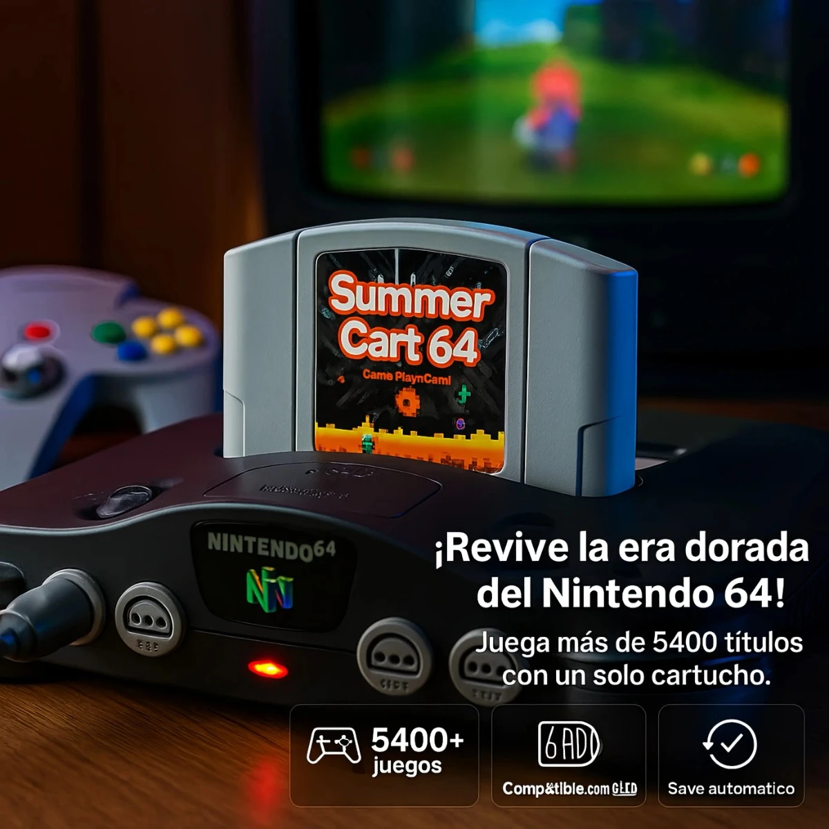 Cartucho Summer Cart Ed64 N64dd Aio Purpura - Image 2