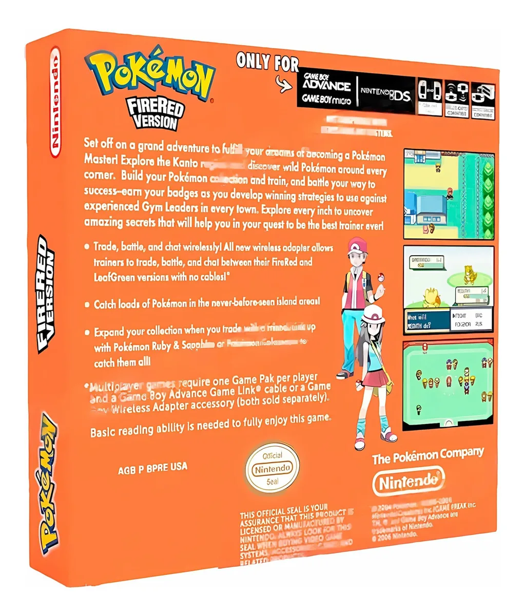 Pokémon Fire Red Gba Juego Físico En Caja Con Protección - Image 3