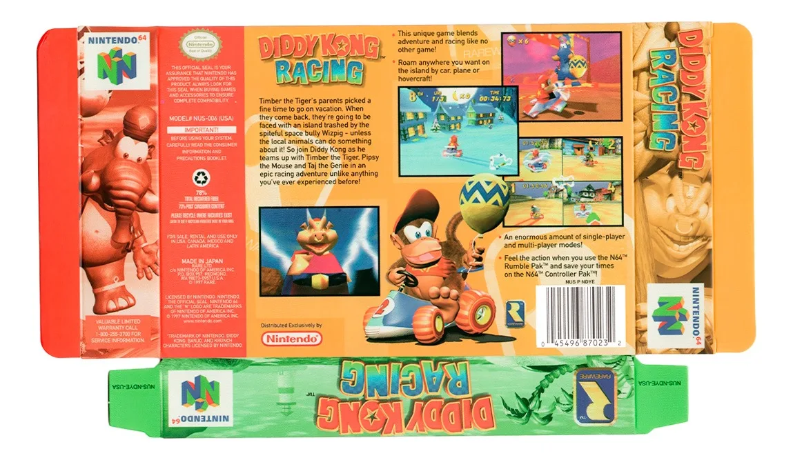 Protector Juegos Retro Caja De Plástico Laminado Diddi Race - Image 2