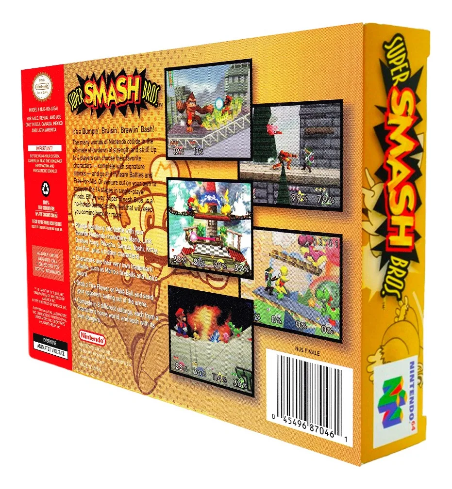 Super Smash Bros Nintendo 64 Físico En Caja Con Manual - Image 4