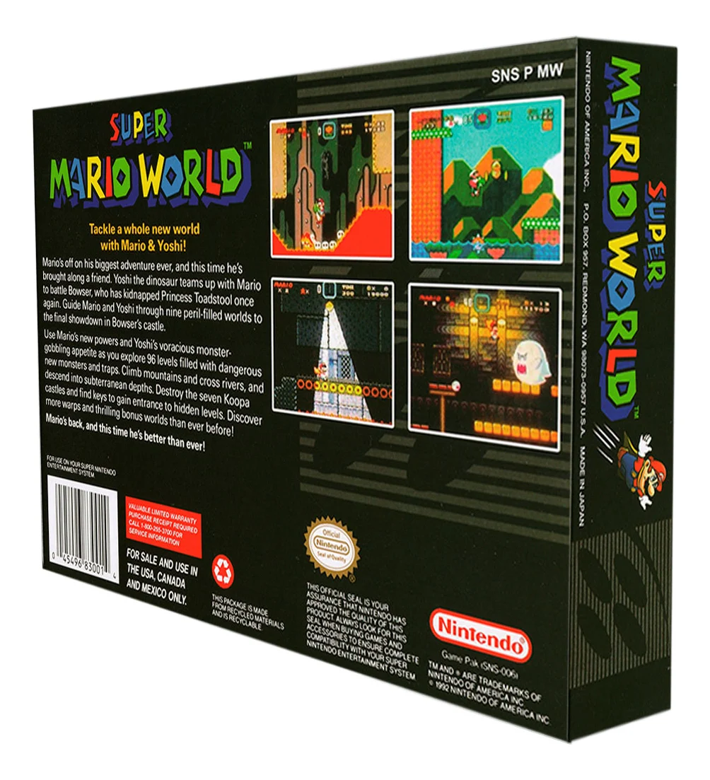 Super Mario World En Caja Snes Nuevo Sellado Con Acrílico - Image 3