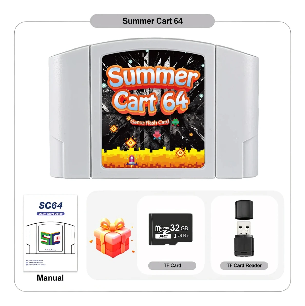 Cartucho Summer Cart Ed64 N64dd Aio Gris - Image 5