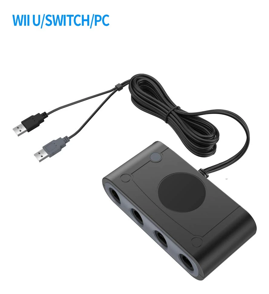 Adaptador Usb Gamecube Switch Pc Wii U 4 Controles Amarillo - Image 6