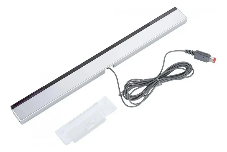 Barra infrarrojo sensor alámbrica compatible con consolas Nintendo Wii y Wii U, ideal para juegos de movimiento y puntería precisa