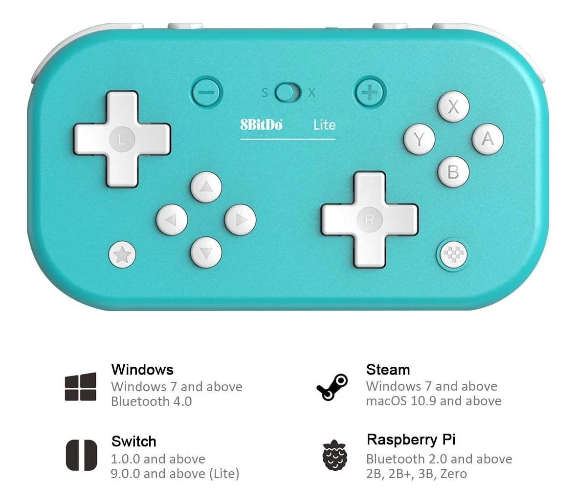 Control Inalámbrico 8bitdo Lite 2 Bluetooth Switch Turquesa - Image 5