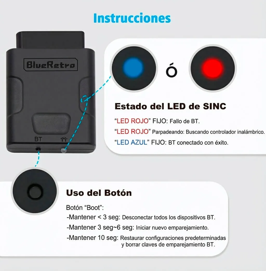 Adaptador Inalambrico BlueRetro 1 Mando Nintendo SNES/SFC - Image 3