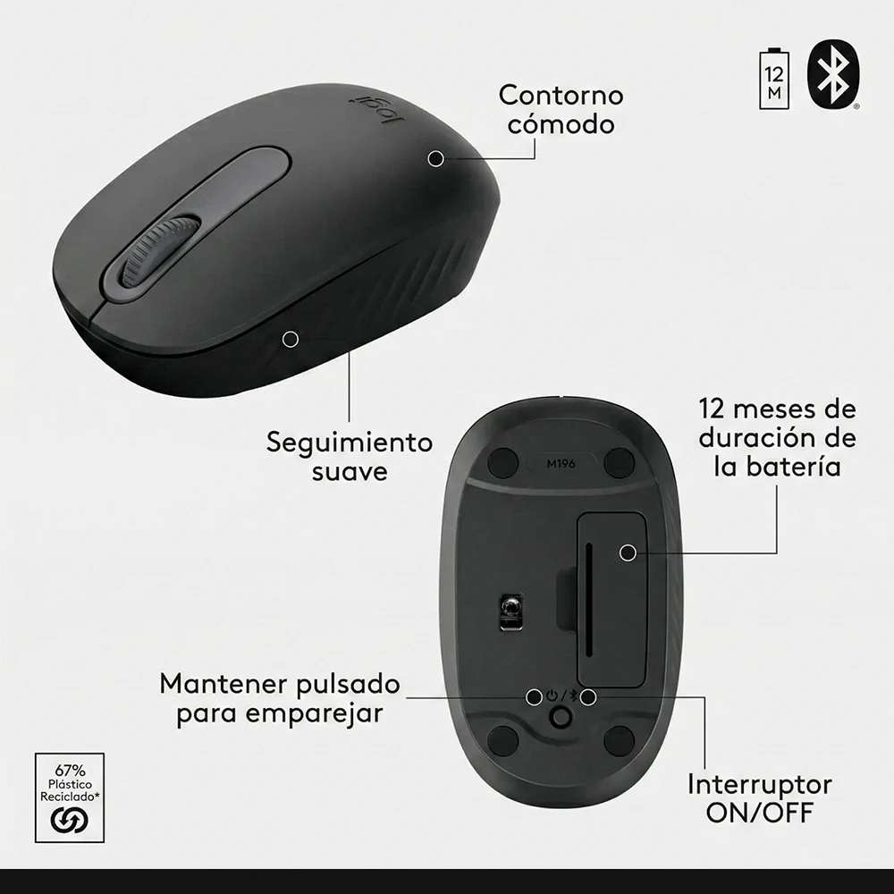 Kit Teclado Mouse Logitech MK250 Español Bluetooth - Image 5