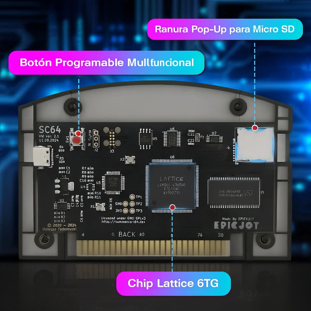 Cartucho Summer Cart Ed64 N64dd Aio Trasparente - Image 3