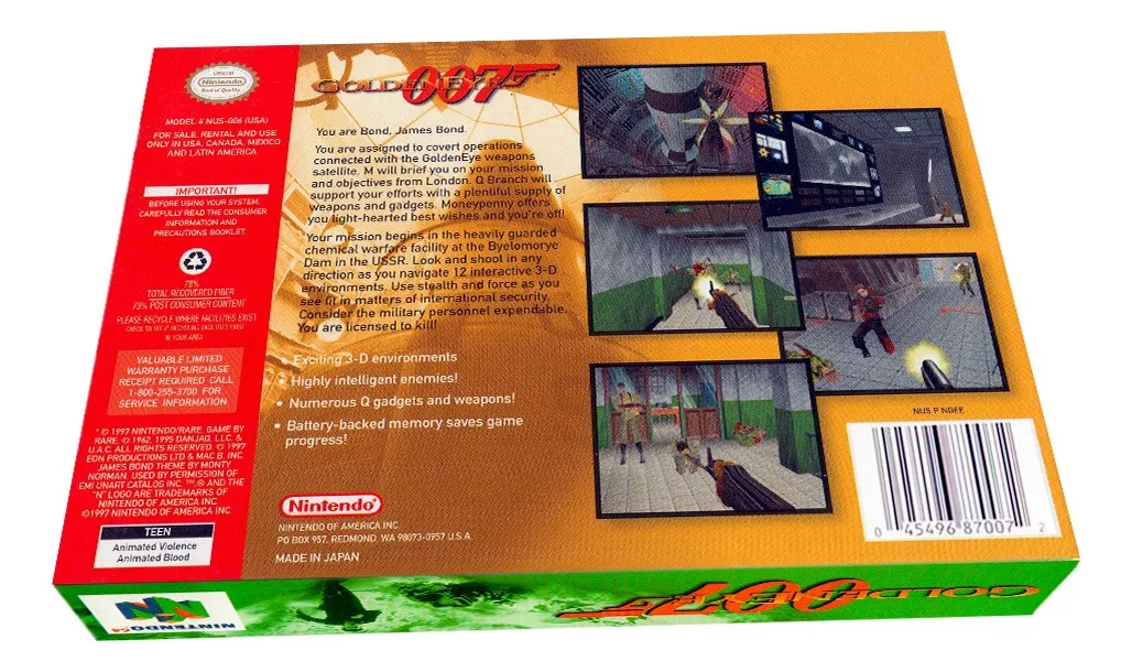 Golden Eye 007 Físico En Caja Con Manual Nintendo 64 - Image 3