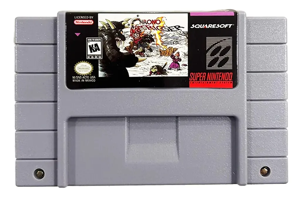 Cartucho original de Chrono Trigger para Super Nintendo en español, compatible con consolas SNES, listo para jugar