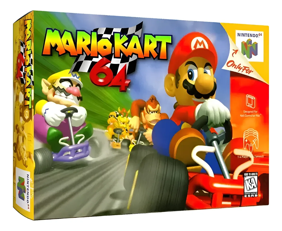 Mario Kart 64 para Nintendo 64 con manual de instrucciones, edición física en caja original, listo para jugar en tu consola N64