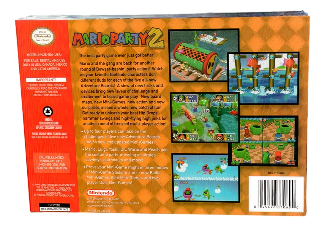 Mario Party 2 Físico En Caja Con Manual Nintendo 64 - Image 4