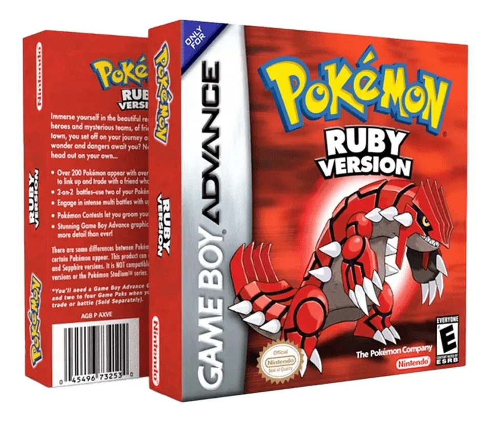 Cartucho original de Pokémon Ruby para Game Boy Advance, edición física en caja con funda protectora, compatible con GBA y Nintendo DS
