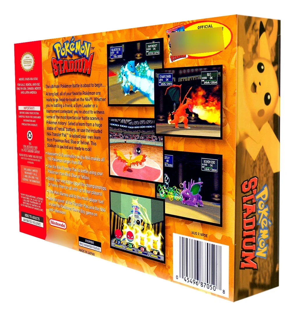 Pokémon Stadium Físico En Caja Nintendo 64 - Image 3