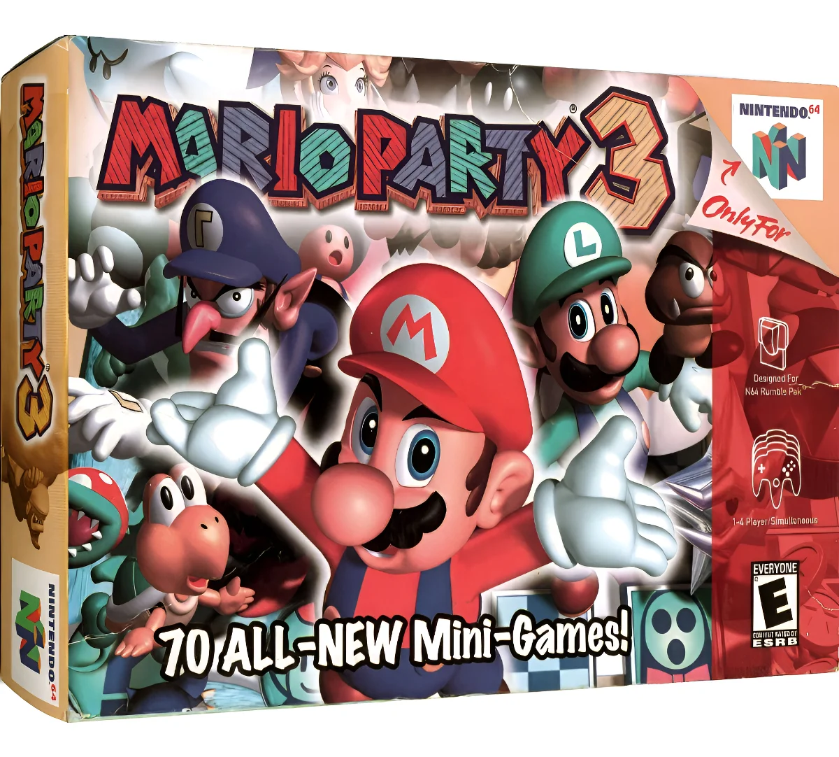 Juego Mario Party 3 para Nintendo 64 en su caja original con manual de instrucciones, edicion fisica completa