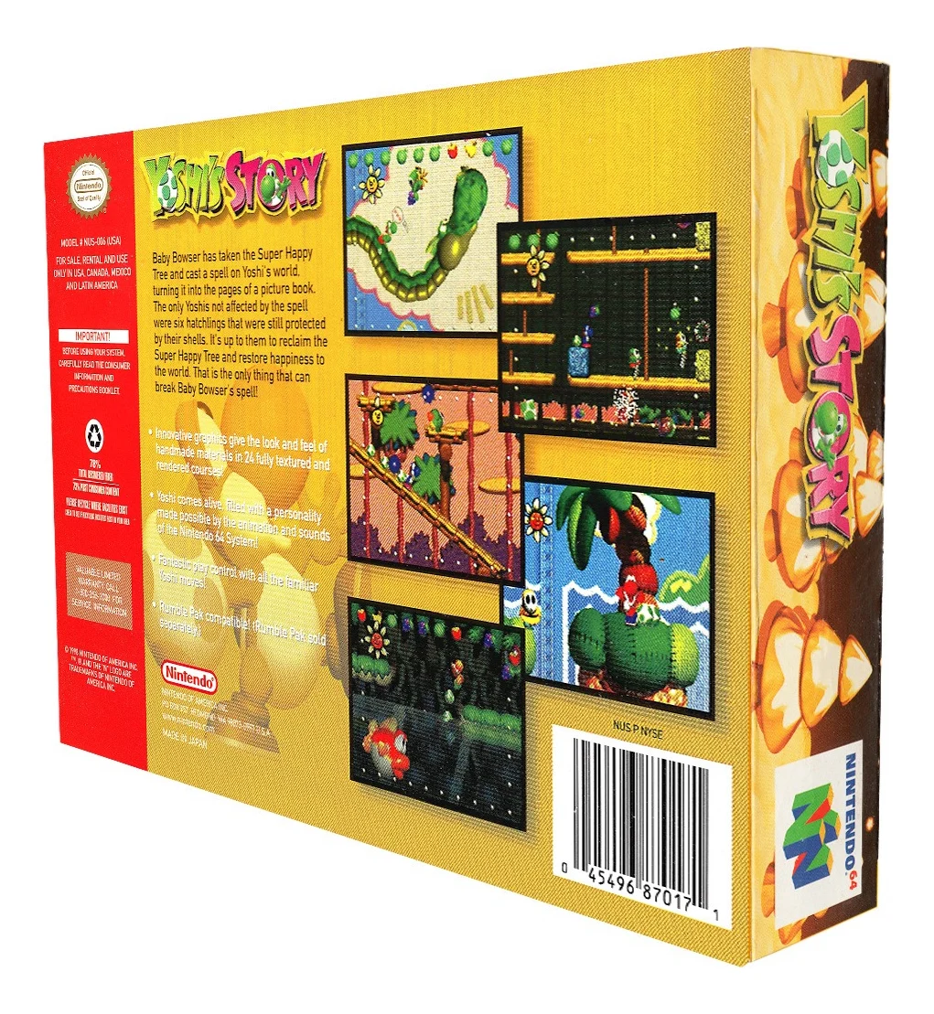 Yoshi's Story N64 Físico En Caja Con Manual Nintendo 64 - Image 3