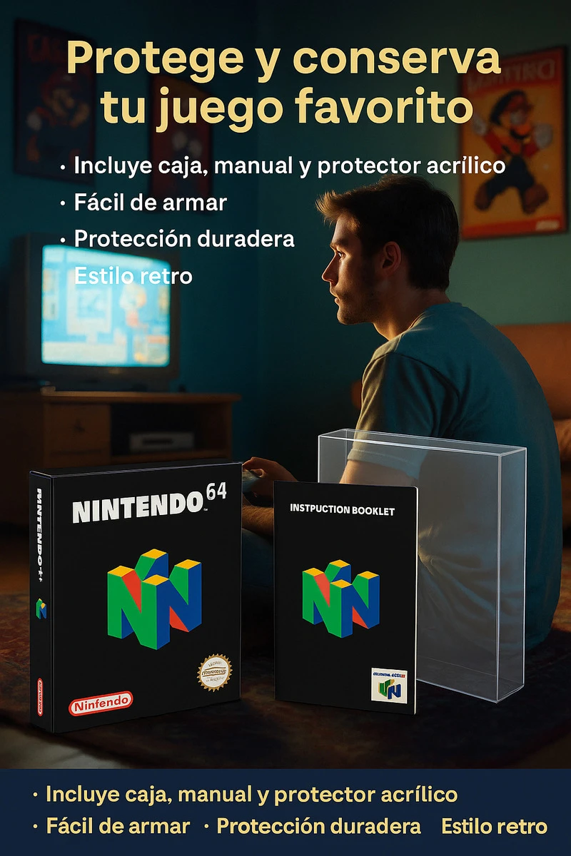 Protector Juegos Retro Caja De Plástico Laminado Conkers - Image 4