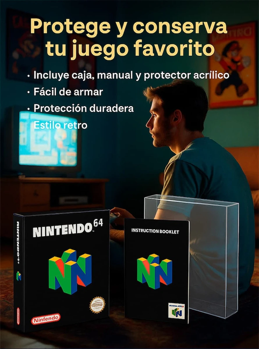 Protector Juegos Retro Caja De Plástico Laminado Party 3 - Image 4