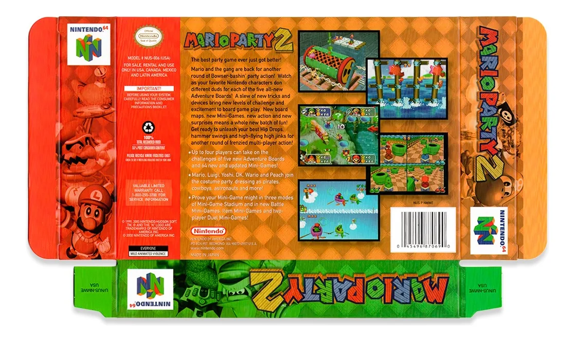 Protector Juegos Retro Caja De Plástico Laminado Party 2 - Image 2