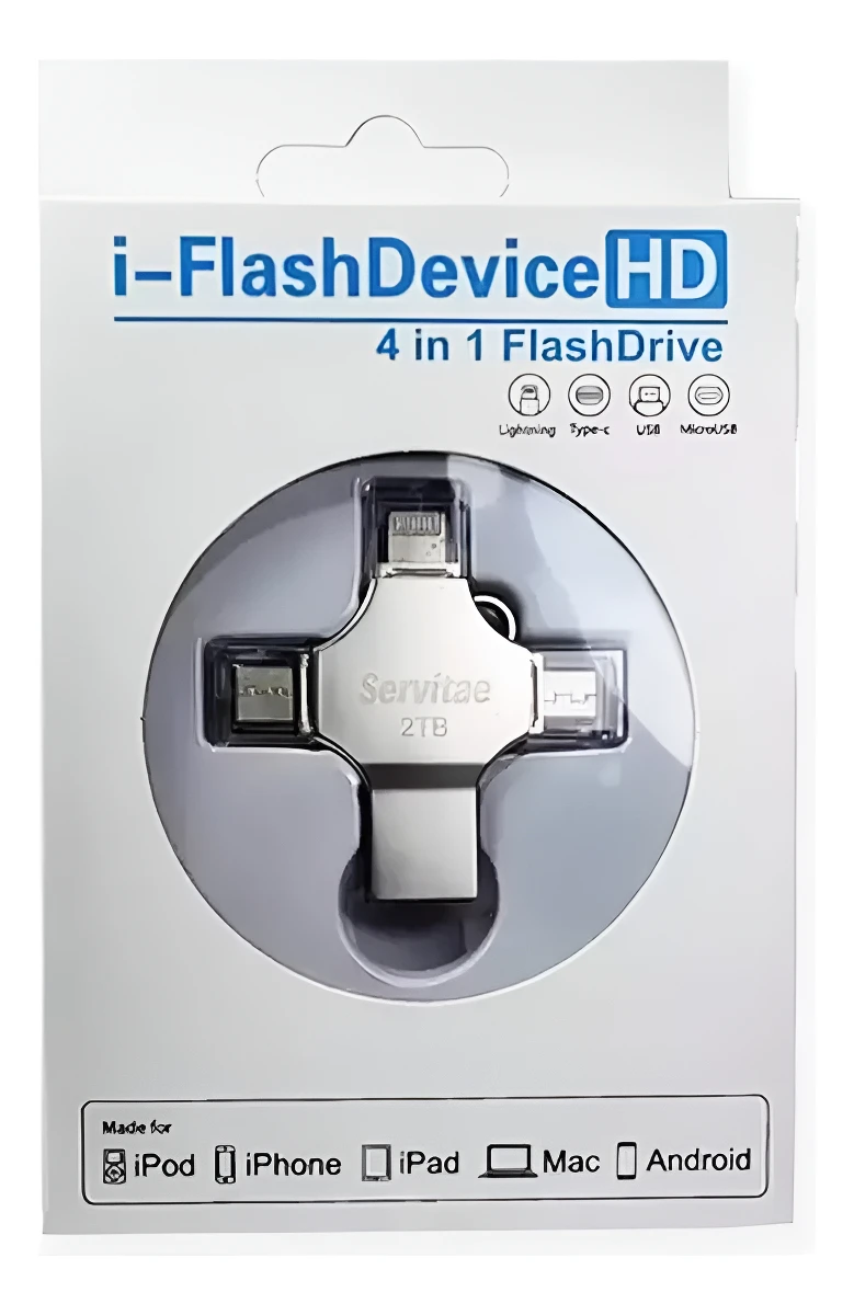 Memoria Otg 4 En 1 iPhone Android iPad Pc Usb-c Lighting 2tb - Image 8