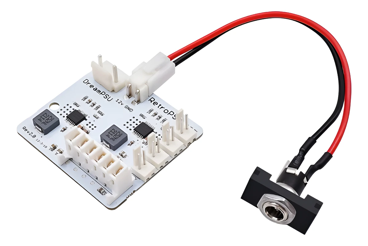 Fuente de poder DreamPSU compatible con Sega Dreamcast, reemplazo directo de la fuente original, ideal para reparación y mantenimiento de la consola