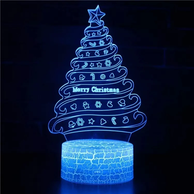 Luz Nocturna Navidad Led 3d Serie Navideña Táctil Nochebuena - Image 2