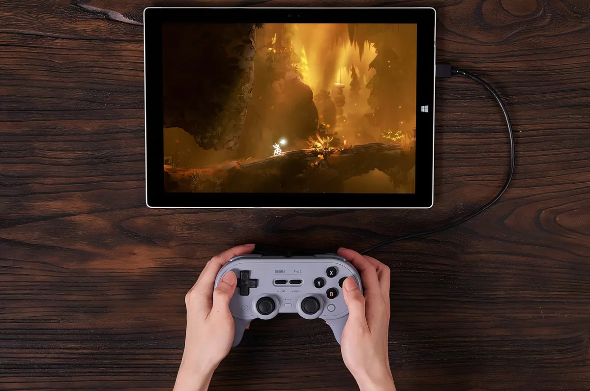 8bitdo Pro 2 Wired Controller For Switch Windows Steam Deck & Raspberry Pi Gray Edition - Image 6