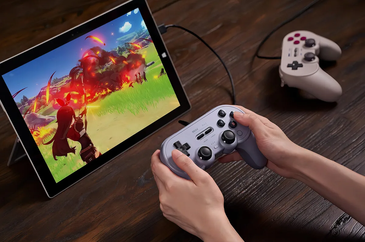 8bitdo Pro 2 Wired Controller For Switch Windows Steam Deck & Raspberry Pi Gray Edition - Image 9