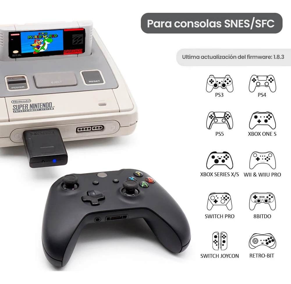 Adaptador Inalambrico BlueRetro 1 Mando Nintendo SNES/SFC - Image 5