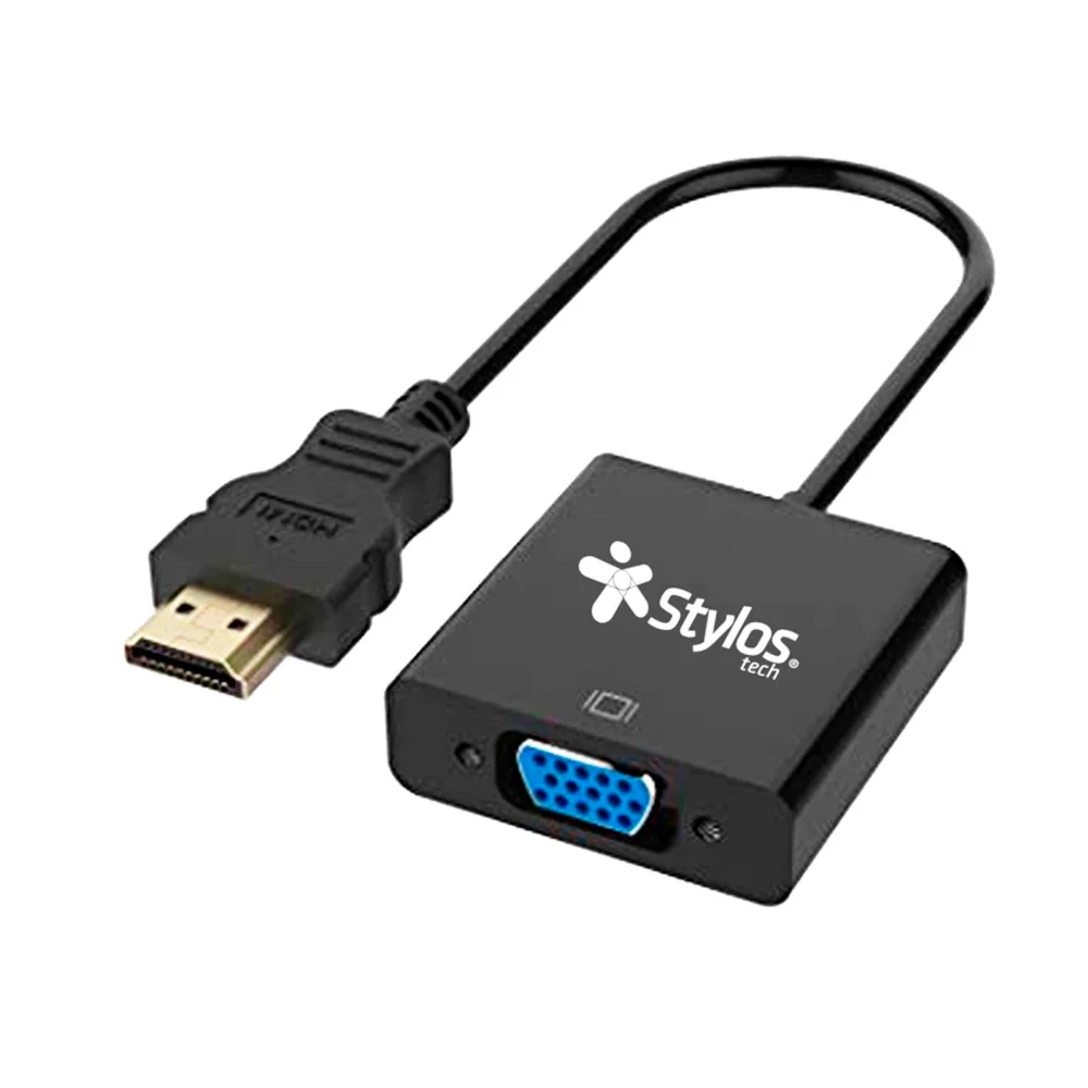 ADAPTADOR STYLOS VGA HEMBRA A HDMI MACHO CON AUX 3.5MM - Image 3