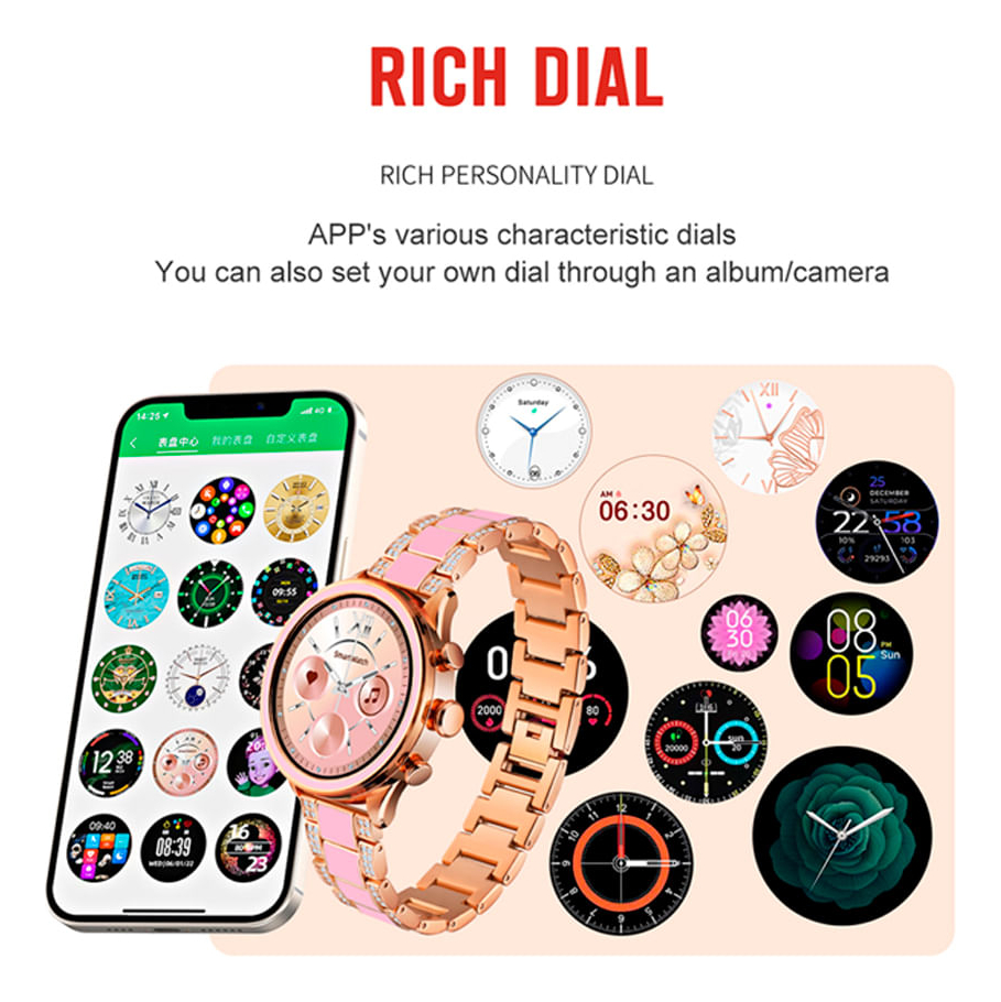 ART Smartwatch Mujer Elegante Gen 11 Carga Inalámbrica Deportivo - imagen 5