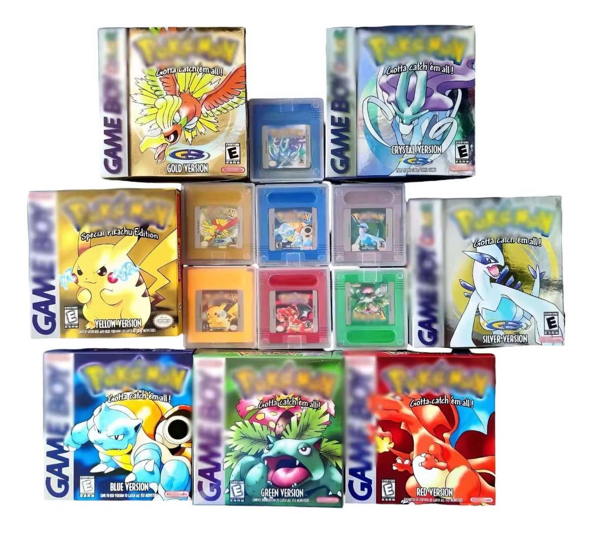 Complet Colección Completa Pokémon Game Boy En Caja Con Acrílico