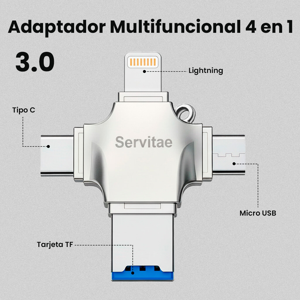 Memoria 1tb Lightning Android Pc Usb-c Ios Microusb 1 Tera - imagen 3
