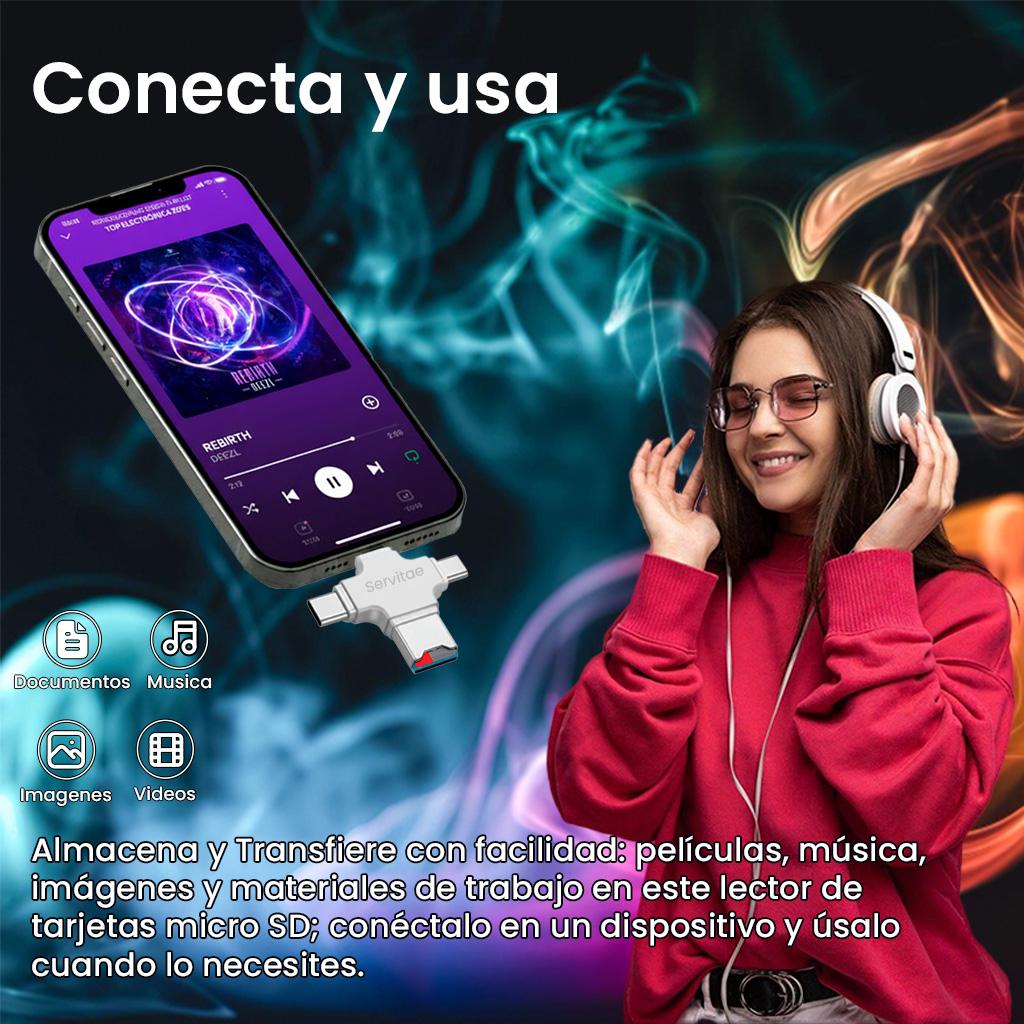Memoria 1tb Lightning Android Pc Usb-c Ios Microusb 1 Tera - imagen 6