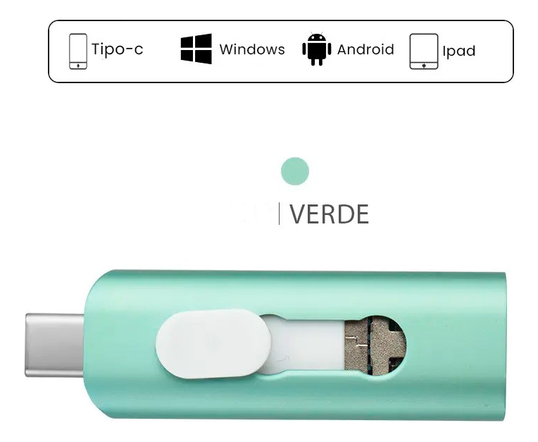 Memoria Usb 3 En 1 Usb Lightning, Android, Pc 1 Tera 1tb - imagen 2