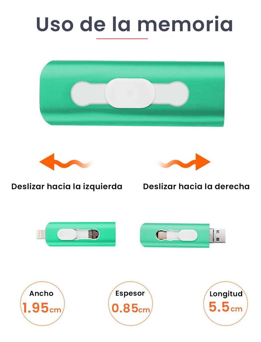 Memoria Usb 3 En 1 Usb Lightning, Android, Pc 1 Tera 1tb - imagen 5