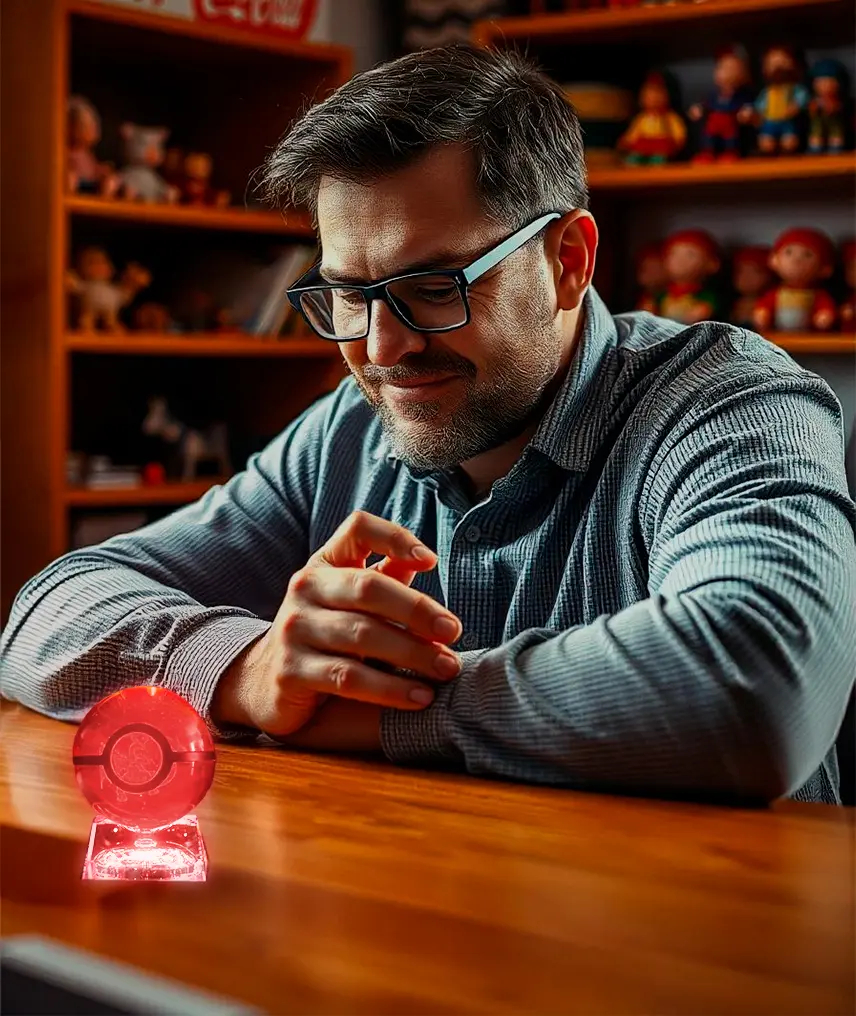 DEL Pokebola De Cristal 3d Pokemon Cristal Varios Modelos Luz - imagen 8