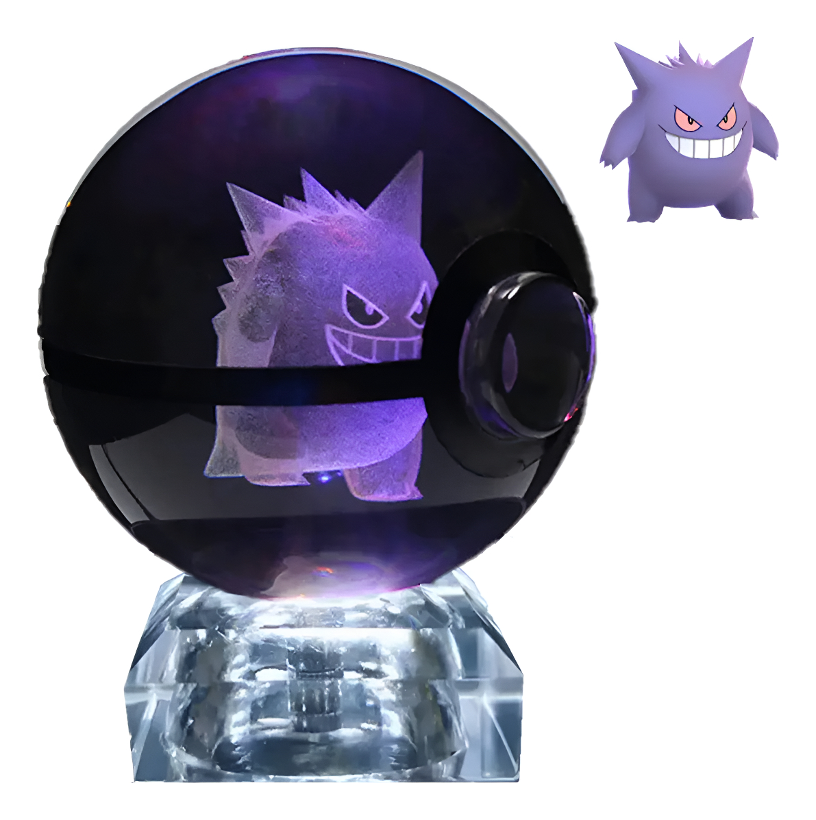 DEL Pokebola De Cristal 3d Pokemon Cristal Varios Modelos Luz - imagen 4