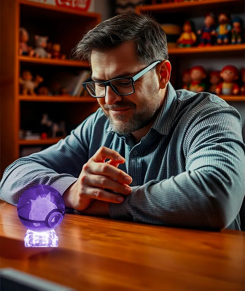 DEL Pokebola De Cristal 3d Pokemon Cristal Varios Modelos Luz - imagen 8