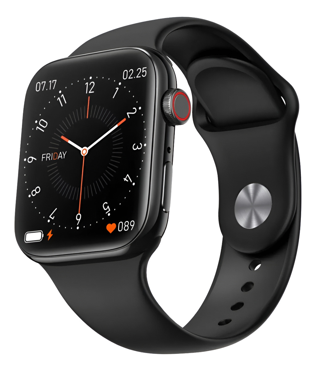 Smartwatch deportivo T900 Pro Max S color negro con pantalla HD IPS de 1.92 pulgadas, carcasa de acero aluminio y correa TPU, compatible con app HiWatch Plus