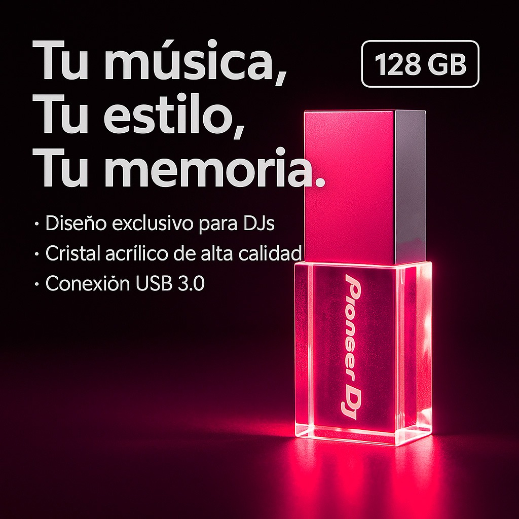 Servitae Pioneer Dj Memoria Usb 128gb Cristal Varios Colores Servitae - imagen 5