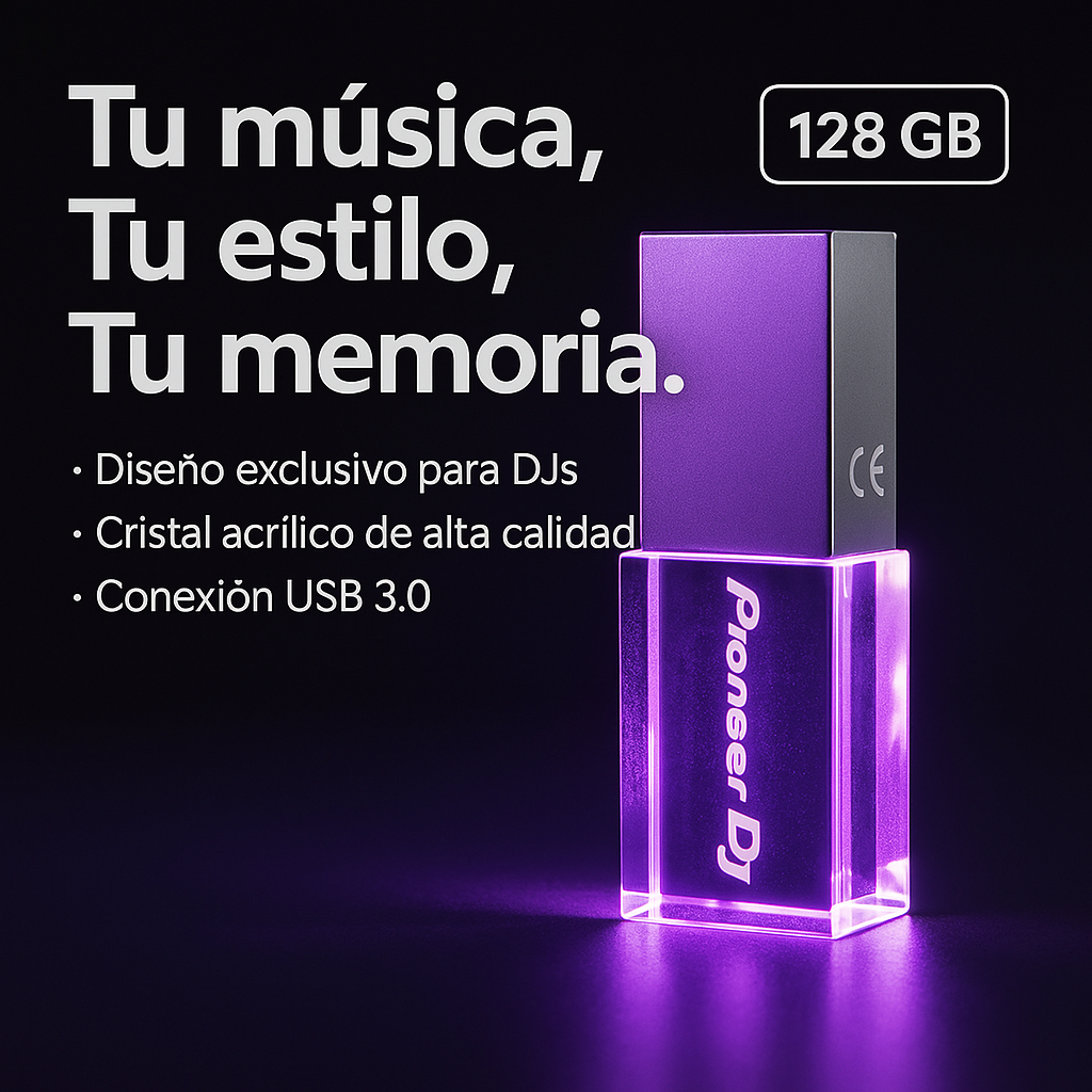 Servitae Pioneer Dj Memoria Usb 128gb Cristal Varios Colores Servitae - imagen 3