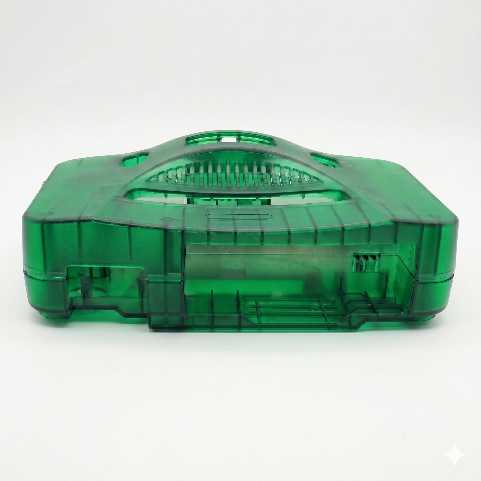Consola Nintendo 64 con carcasa transparente personalizada color verde cristal, kit de reemplazo con destornilladores incluidos para instalacion sencilla