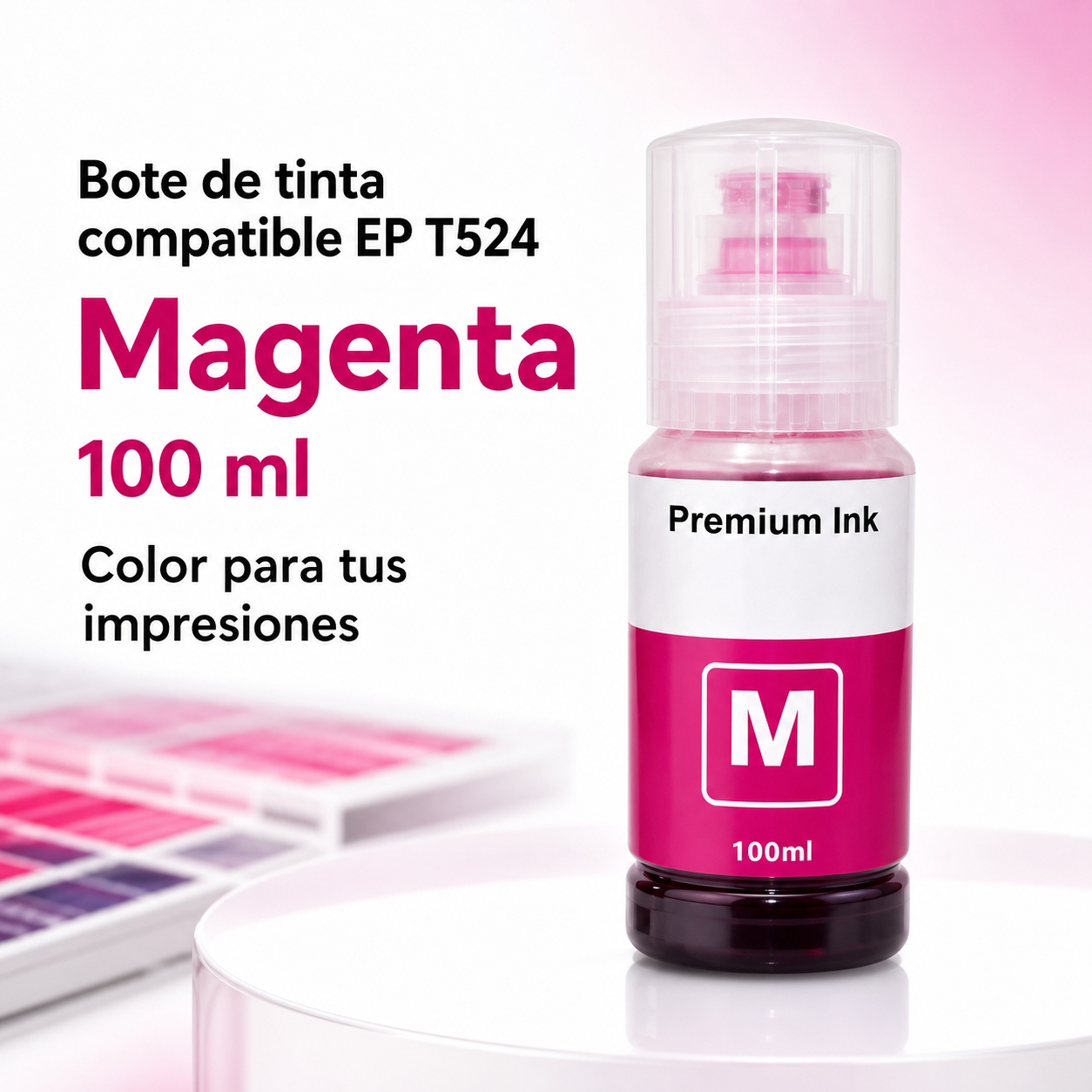 Bote de Tinta Magenta 100 ml Compatible para EP T544/T504